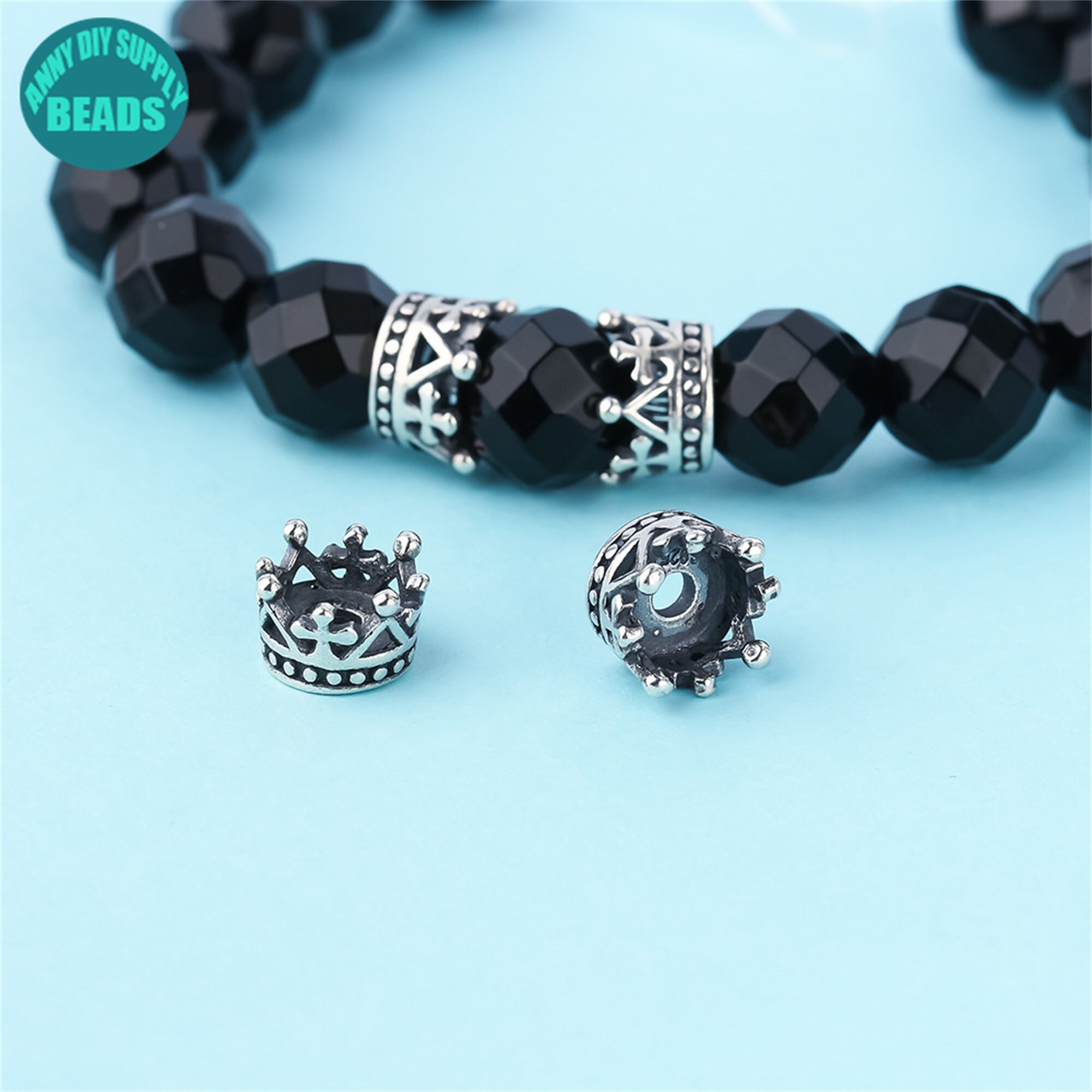 Ciondolo Con Ciondolo A Forma Di Corona Ciondolo In Argento - Foto 2