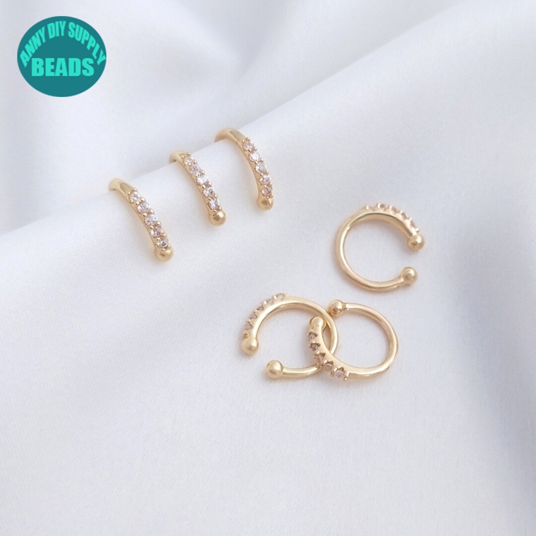 11mm 14K Gold Plated Brass Earring Cuff,gold Ear Cuff,earring Cuffs