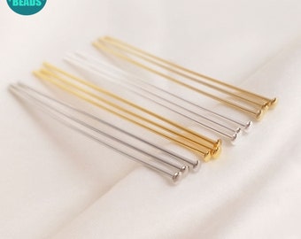 Gold Plated brass flat Pins,silver plated Flat pins,Flat Head Pins