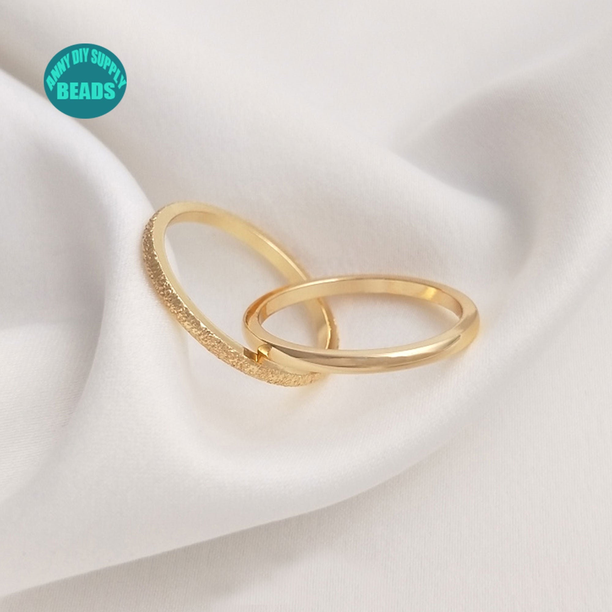 1PC 14K real Gold Plated Brass RingsSimple Gold RingsInner Etsy