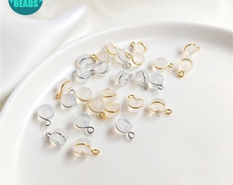 Rubber Earringe Backs,Silicone Comfort Earring Back Stoppers with Loop,Studs Earrings Backs,Jewelry making Supply