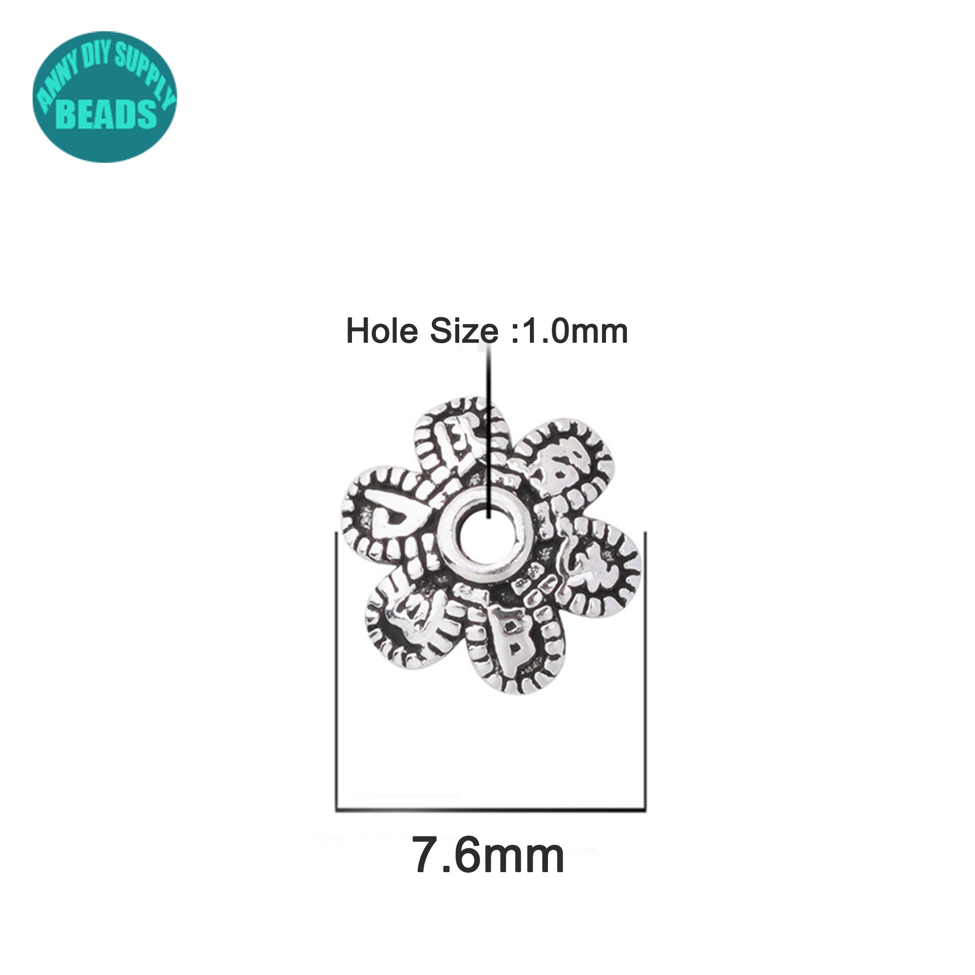 UNICRAFTALE 160Pcs 8 Style Flower Bead Caps 7~15mm Stainless Steel Spacer Bead Filigree Bead