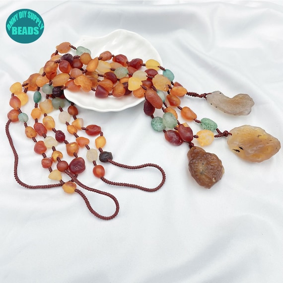 Hand Knotted Gobi Desert Agate Necklaces Hand Knotted Gobi Desert Agate Necklaces