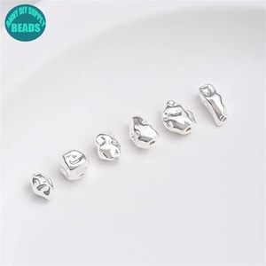 Silver Plated Brass Nugget Beads,Silver Tone Nugget Beads,Irregular Shape Beads,Metal Baroque Beads,Bracelet Beads,Necklace Making Beads