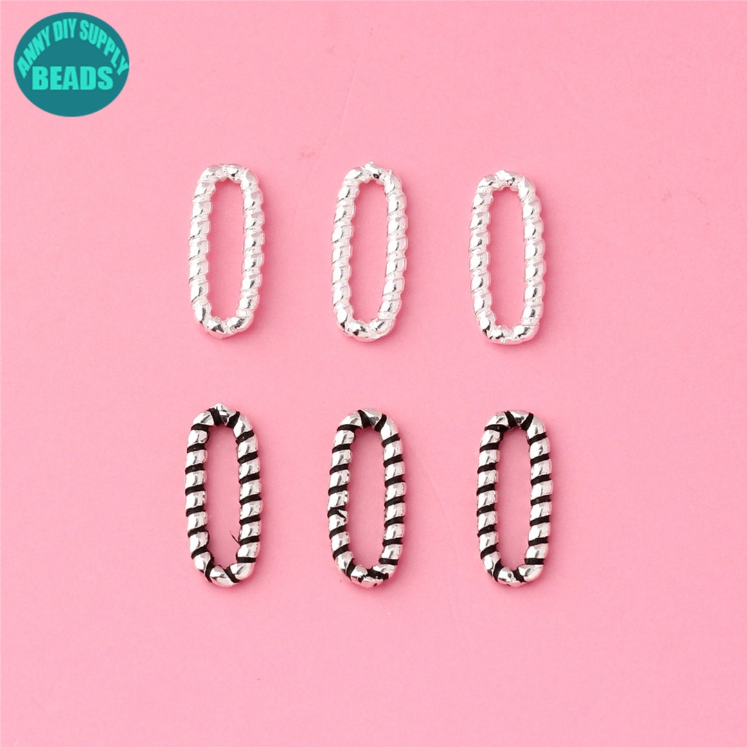 S925 Solid Sterling Silver Twisted Wire Closed Rings,oval Shape Ring ...