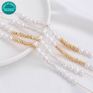 14K Real Gold Plated Beads,Tiny Gold Beads,Gold Spacers,Tiny Spacer Beads,Irregular Shape beads,4mm beads