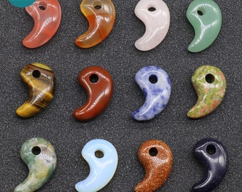 22x14mm magatama gemstone pendant,Comma pendant,Gemstone Necklace Pendant
