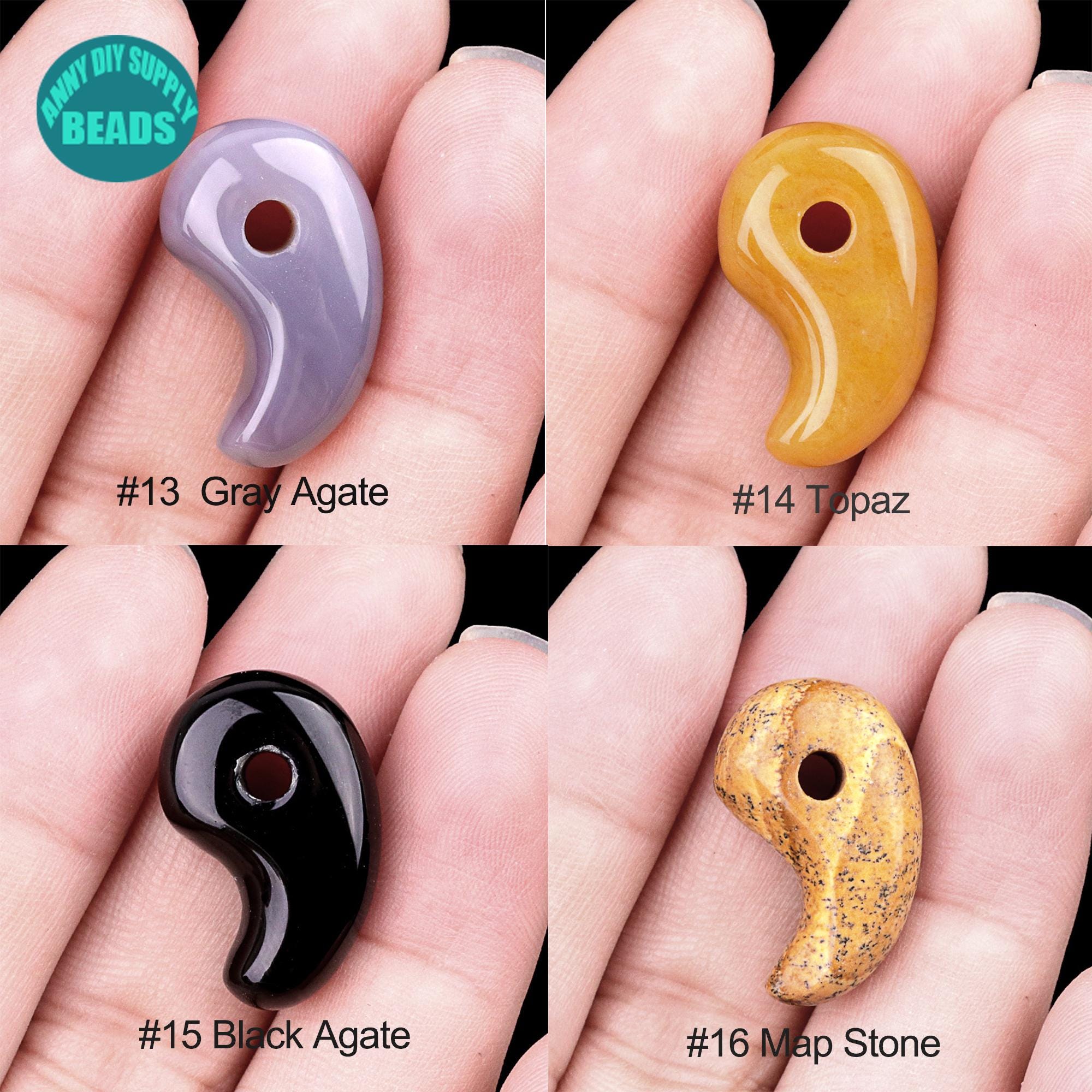 22 x 14 mm 勾玉ペンダント、コンマペンダント、宝石ネックレス