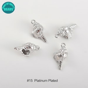 Juego de dijes de océano chapados en oro de 14 k, dijes de océano, dijes de joyería, dijes de mar, dije de animal, dije de pulsera, colgante de pendiente #15