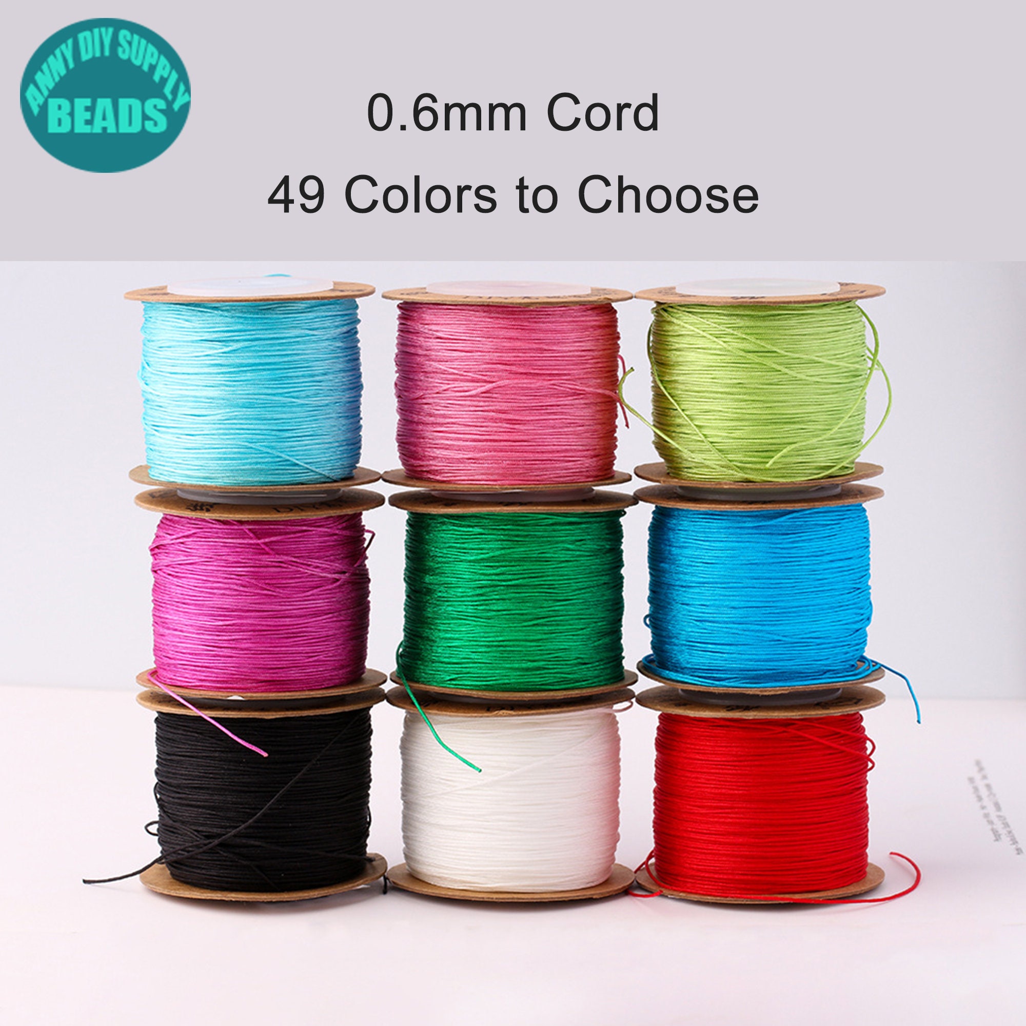 Nylon Cord for Bracelets, 1 Roll 147 Feet 0.8mm Beading String Cord for  Blinds String, Braided Bracelets, Jewelry Making 