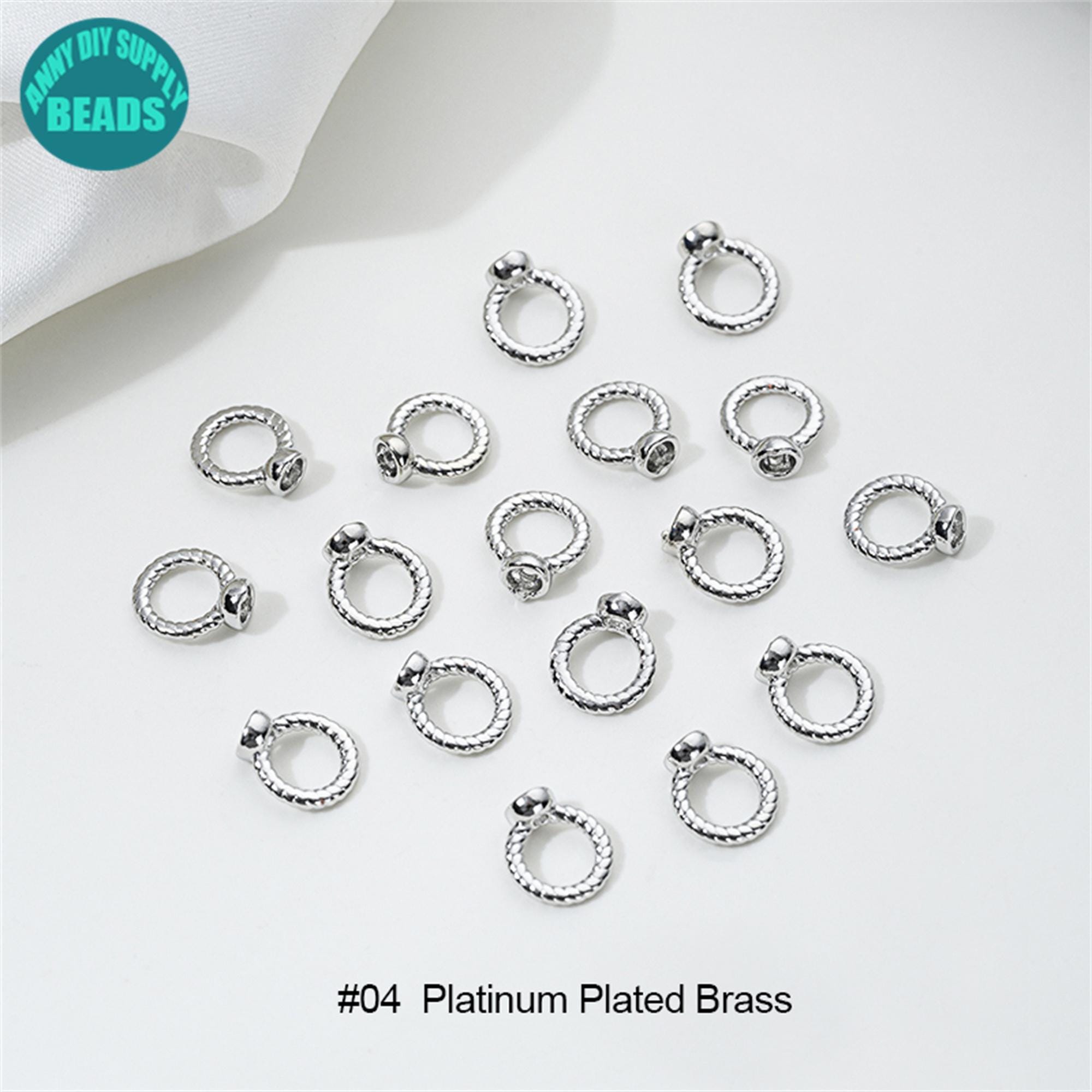 14K Gold Plated Pig Nose Ring Connector: 7.5mm Jewelry End