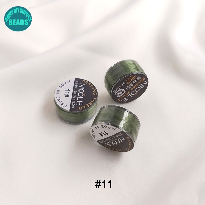 0,2 mm MIYUKI-tråd, nylontråd, liten spole, 50 yards/spole #11