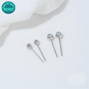 3/4mm 14K Gold Plated Dot Earring Stud,Rubber Dot Earring Stud,DIY Earring Making Supply,Jewelry supply Shop image 2