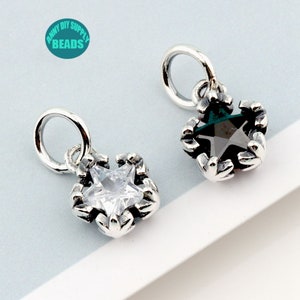 S925 Sterling Silver Star Charms,tiny charm,small charm,Bracelet Charm,Silver Star Charm Pendant