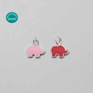 S925 Sterling Silber Elefant Charme, Halskette Anhänger, Silber kleinen Elefant Charme
