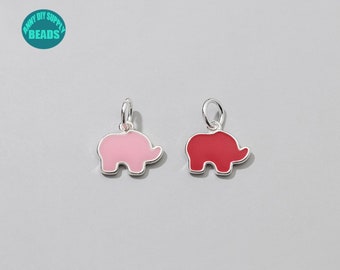 S925 Sterling Silver Elephant Charm,Necklace Pendant,Silver Tiny elephant Charm