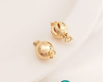 8mm 14K Gold plated Oval Rould Pearl Clasp,Gold plated box Clasp,Pearl Clasp,Necklace Clasp