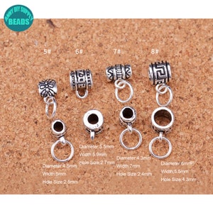 S925 Sterling Silver Bail Connector,Bead Bails,Silver Bead Bail,Charm Holder,Pendant Bails,Jewelry Bails image 3