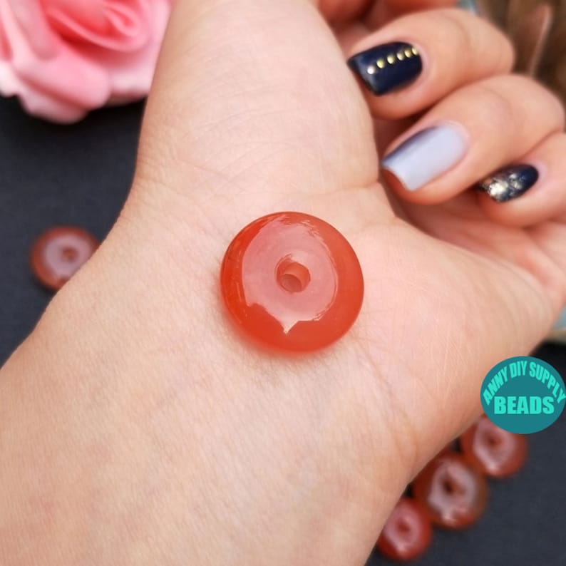 2PCS Nanjiang Agate Donut Beads,Jewelry Supply,Necklace Pendant,Donut Charms,Gemstone Charms,send randomly,Earring Pendant