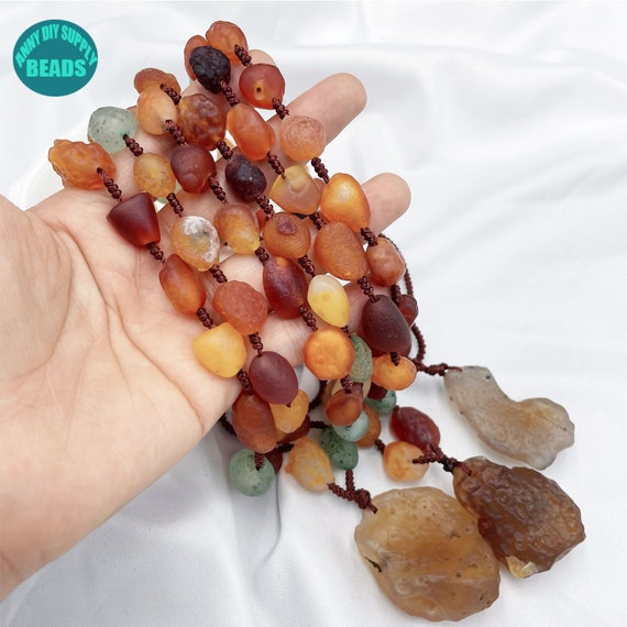 Hand Knotted Gobi Desert Agate Necklaces Hand Knotted Gobi Desert Agate Necklaces