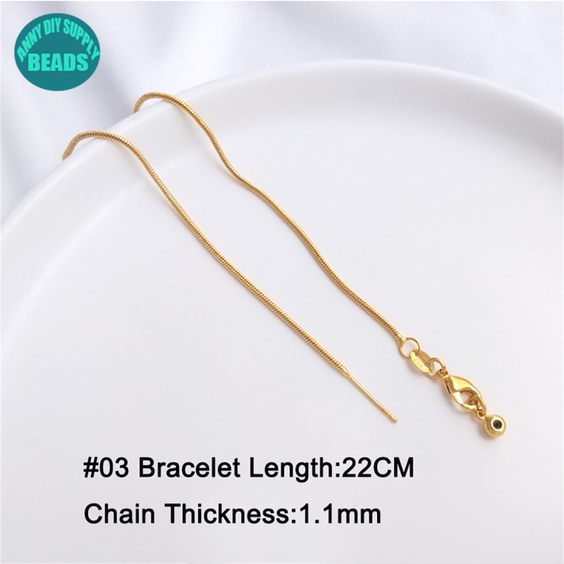 1pc 24k Gold Plated Needle Threader Chain,gold Plated Necklace,threader ...
