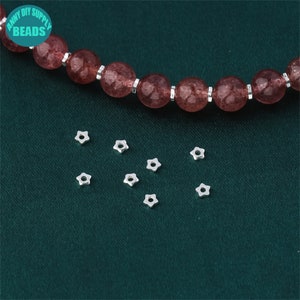 2.5mm S925 Solid Sterling Silver Star Beads,Tiny Star Beads,Tiny Silver Spacers,Tiny Star Beads,Star Spacers,Tiny Silver Beads