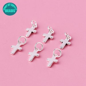 S925 Sterling Silver Cross Charm,Tiny Charm,Small Charm,Bracelet Charm,Silver charm Pendant,Necklace Charm,Small Cross Charm