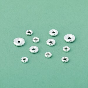 S925 Sterling Silver Spacer Beads,Bead spacer,rondelle Beads,silver spacer beads,Metal spacer beads image 4