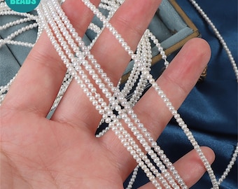 2.5-3mm Freshwater Potato Pearl Beads: Tiny Seed Pearls for Jewelry Making