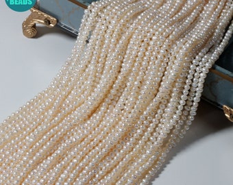 4-5mm Natural Freshwater Pearl beads,Not Round,Potato shape pearls,egg Shape Pearl beads