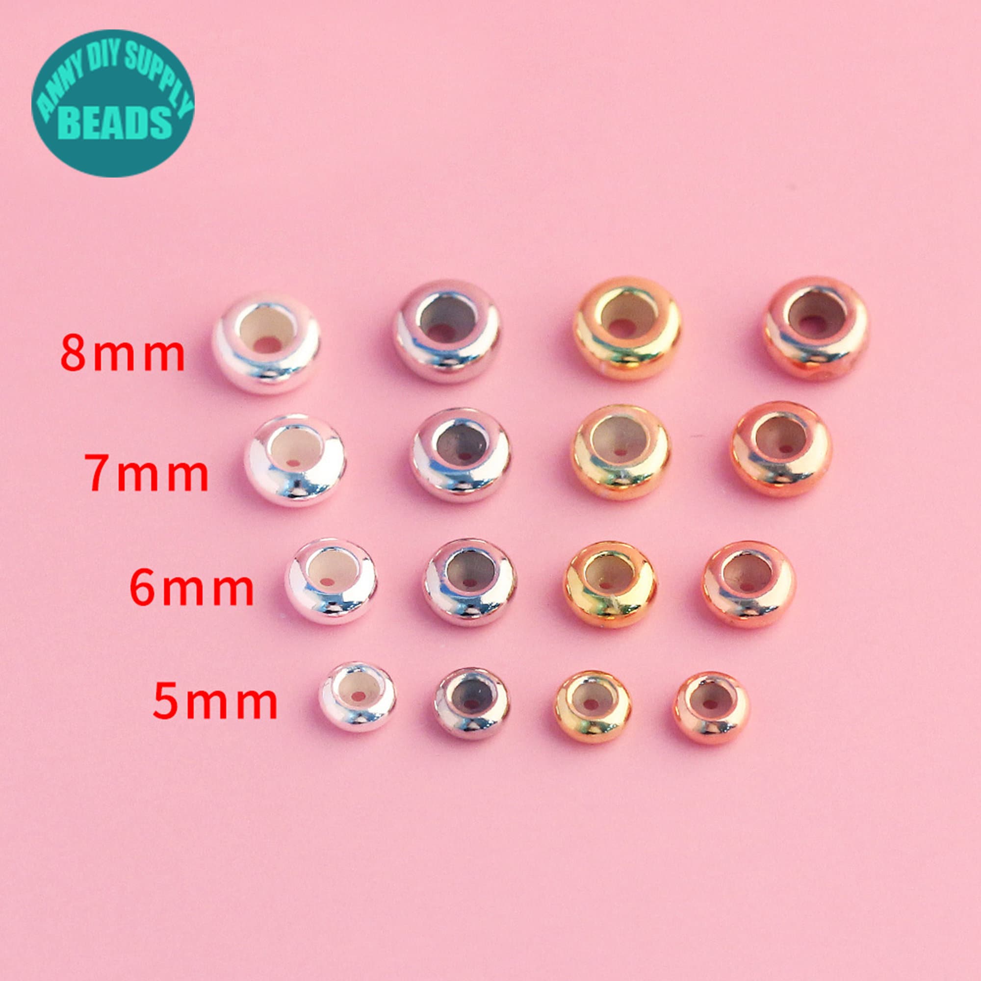 8-pk Metal Springs Bead Stopper, DIY Bead Stopper, Jewelry Making Supplies,  Beading Supplies, DIY Crafts Bead Crafts Ships Fast US, S-00012 