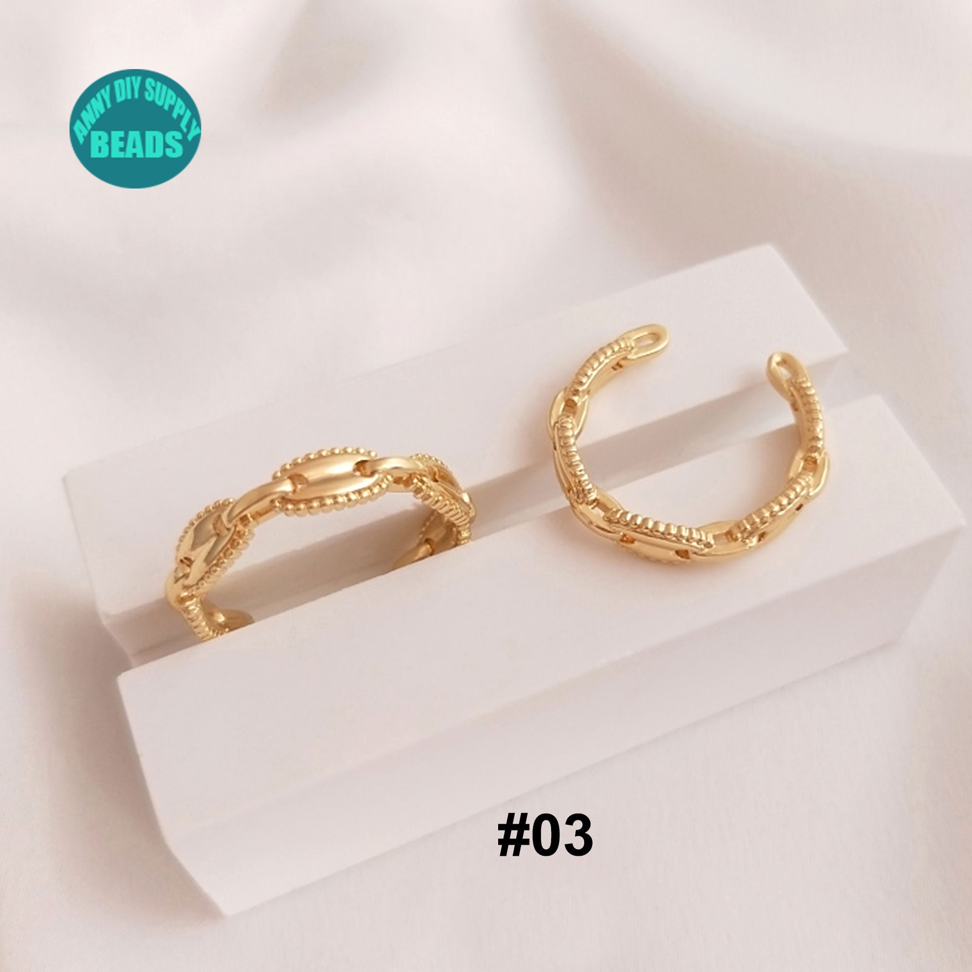 1PC 14K Real Gold Plated Brass Ringsgold Ringsopen Finger Etsy