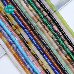 3.5*6mm Gemstone tube beads,small Tube Spacer Beads,Full Strand,Gemstone Tuber Beads
