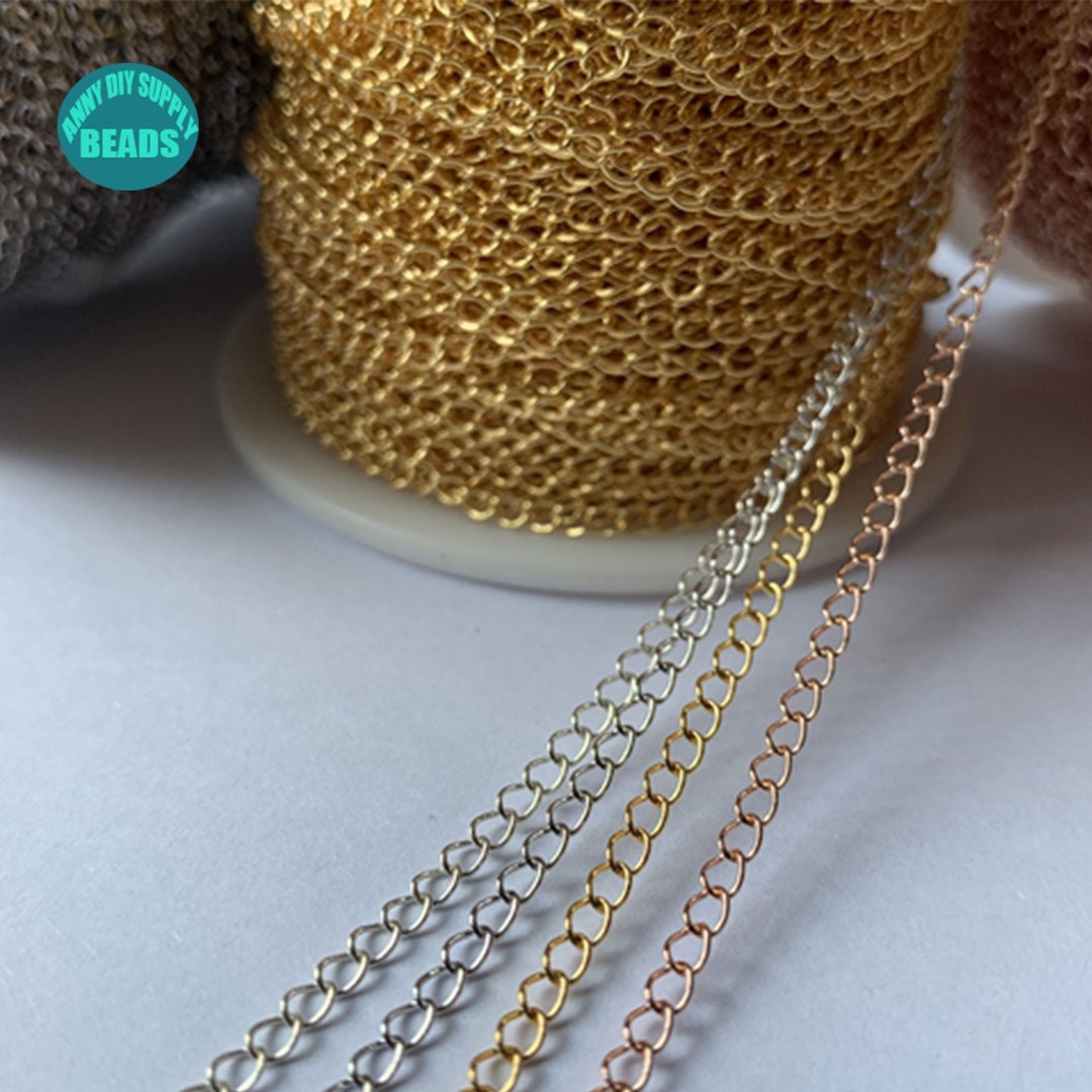 10/50CM S925 Sterling Silver Twisted Oval Chain,2/2.4/3mm Silver Chain
