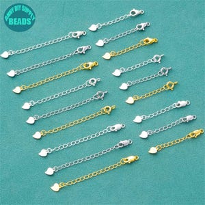 S925 Sterling Silver Extension Chain With Clasp,Necklace Extension Chain,Bracelet extensions,3/5CM extensions Chains with Lobster clasp