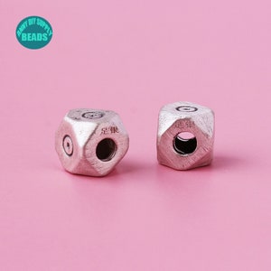 S999 3D Hard Silver Space Beads,Bead spacer,Faceted Cubic silver beads,Sterling Silver Beads,Light Weight