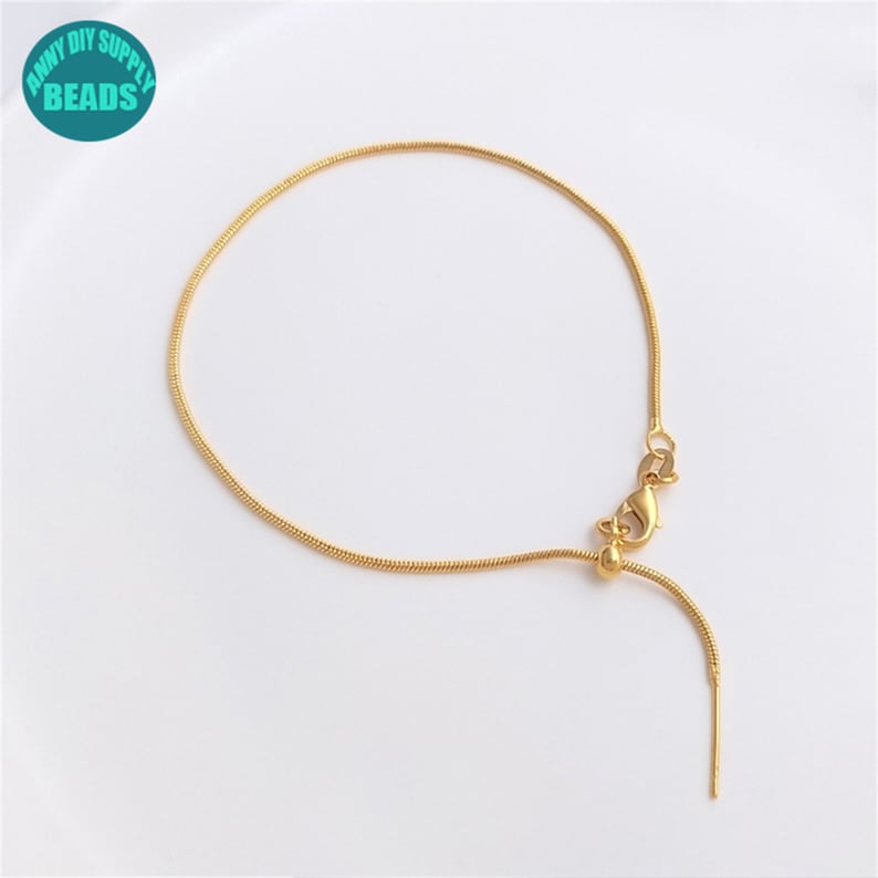 1pc 24k Gold Plated Needle Threader Chain,gold Plated Necklace,threader ...