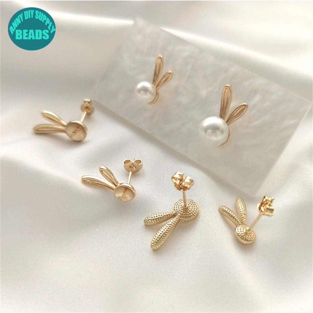 Enamel Rabbit Studs