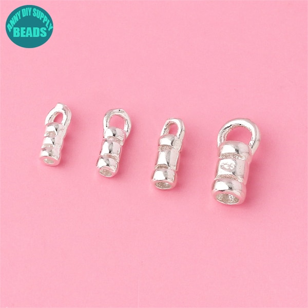 S925 Sterling Silver Crimp Ends,Silver Crimp Connector,Silver End Caps,Chain End Caps,Jewelry Clasp findings
