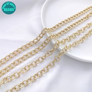 14K Real Gold plated Brass Chain,Necklace Chain,O shape chain,Bracelet Chain,Thick chain,Necklace making Long Chain,Gold Plated Chain