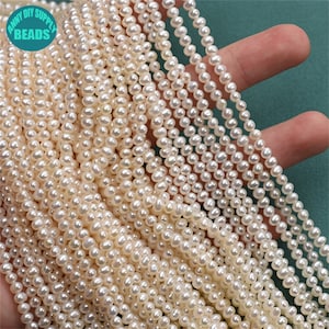 3-3.5mm Freshwater Pearls,Good Luster Pearls,Seed Pearls,Potato shape Pearls,Full Strand