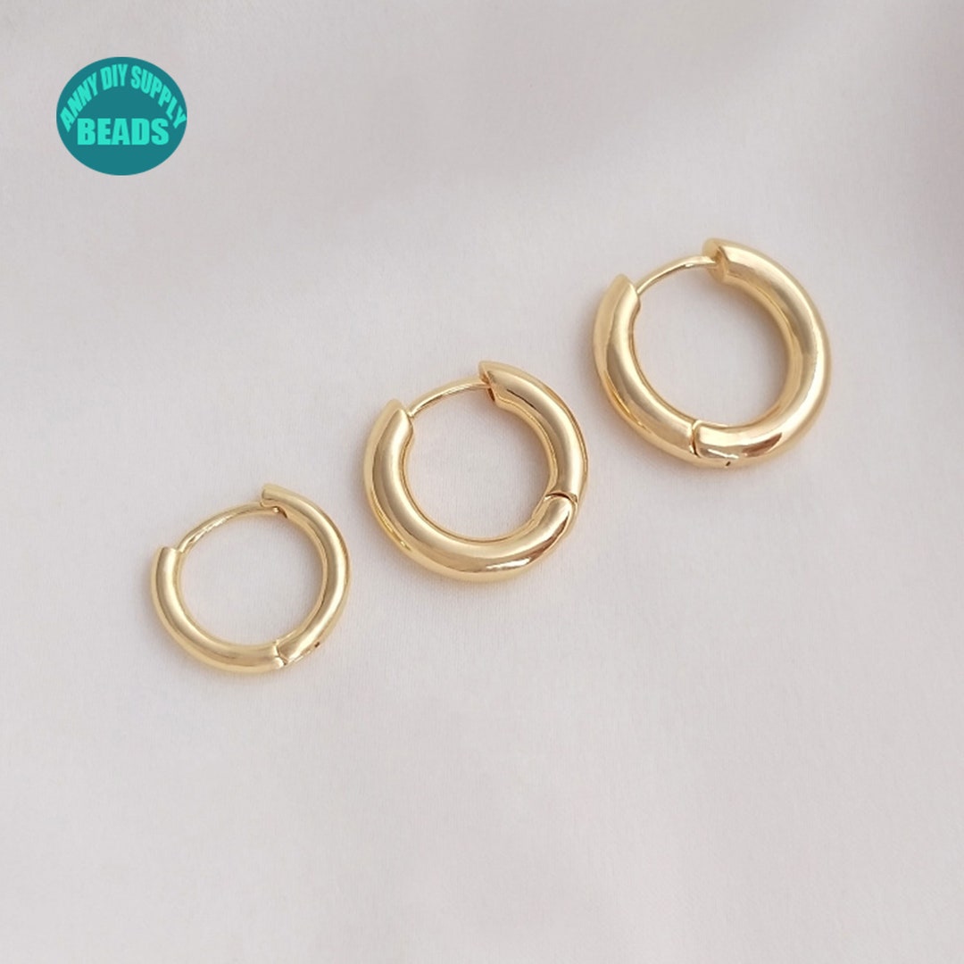 14K Gold Plated Earring Loop,lever Back Earring Hoops,14/15/16/18/20mm ...