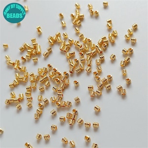 2.5mm 14K Gold Plated brass Tube Beads,Gold plated spacer beads,Tiny Tube beads,Gold Spacers