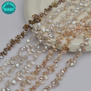Good Luster 5-6mm Petal Pearls Beads,Freshwater Pearl Beads,Pearl Necklace Beads,Petal Pearls,Jewelry making Beads,Full Strand 38cm