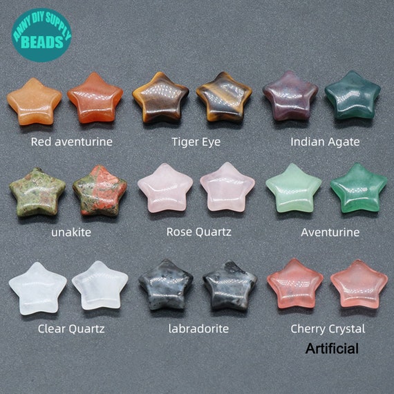 15mm Small  Star,Crystal Stars,Gemstone Star Charms,Gemstone Decor,Natural Gemstone Charm