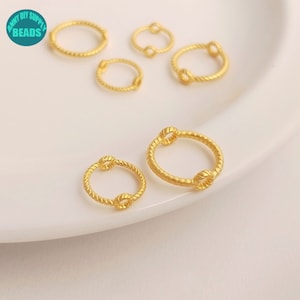 18K Matt Gold Plated bead Circle Frame,Bracelet making Supply,Gold Circle Frame