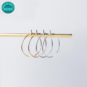 S925 Sterling Silver Earring Wire Hoop,Silver Circle Ring Loop,Wire Earring,Circle Earring,Solid Silver Earring Supply