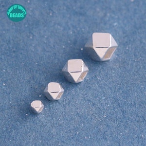 S925 Sterling Silver Space Beads,Bead spacer,Faceted silver beads,Sterling Silver Beads