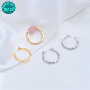 14K guldpläterad mässing utbytbar ringbas, DIY utbytbar öppen fingerringtillverkningsmaterial