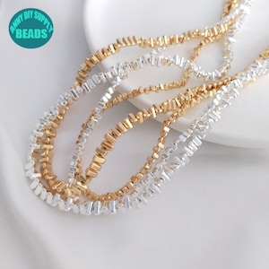 14K Gold Plated Hematite triangle Beads,Silver Tone triangle Beads,Hematite beads,Full strand